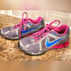 Nike REAX Run 8‎ athletic shoes, Size 6.5, Silver and Purple